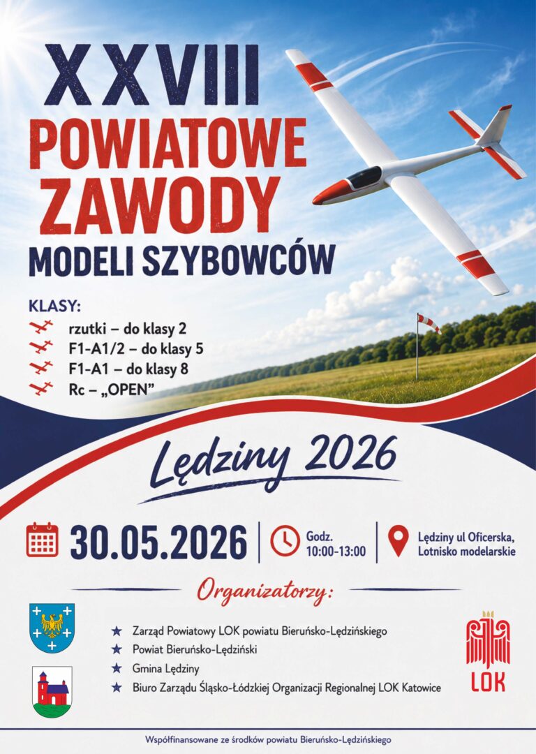 XXVIII Powiatowe Zawody Modeli Szybowców – Lędziny, 30 maja 2026